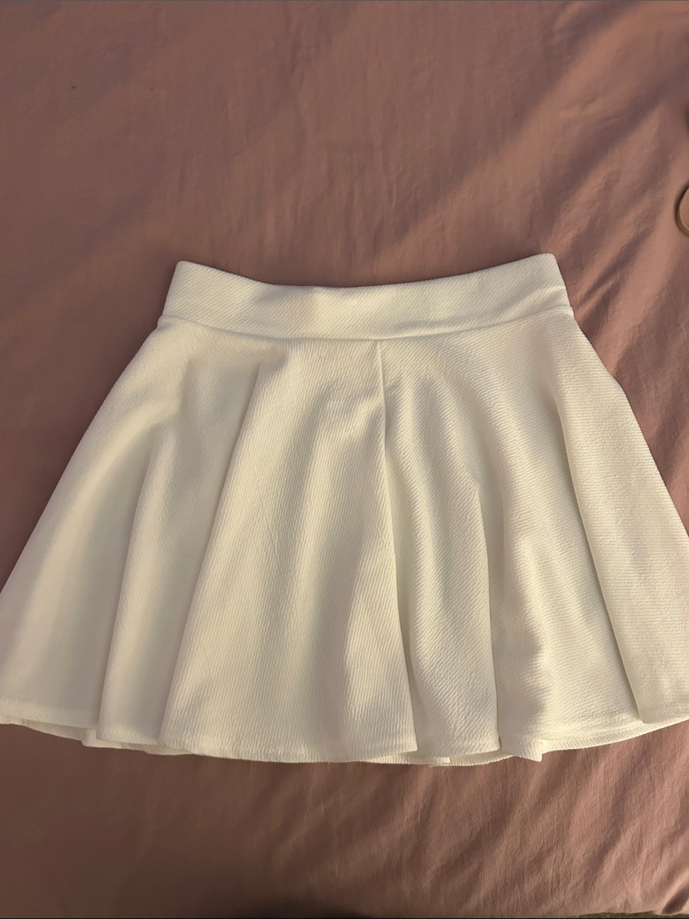 Women's White Circle Skirt - Flared Skater Style